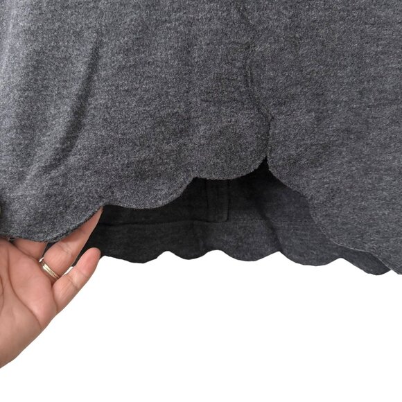 Club Monaco Dark Gray Wool Blend Scalloped Pencil Skirt Womens Size 0 - Picture 4 of 6